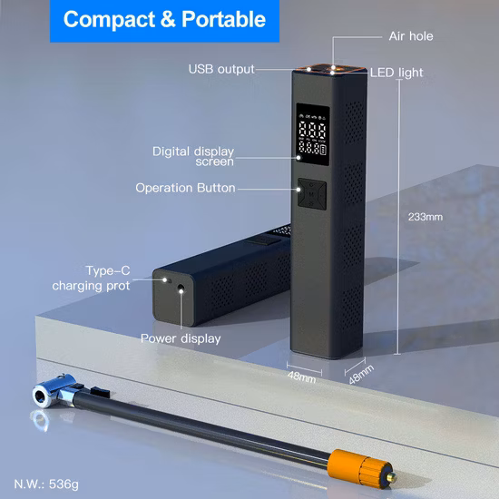 Pompa d'aria per pneumatici per auto Pompa di gonfiaggio per pneumatici intelligente di nuovo design